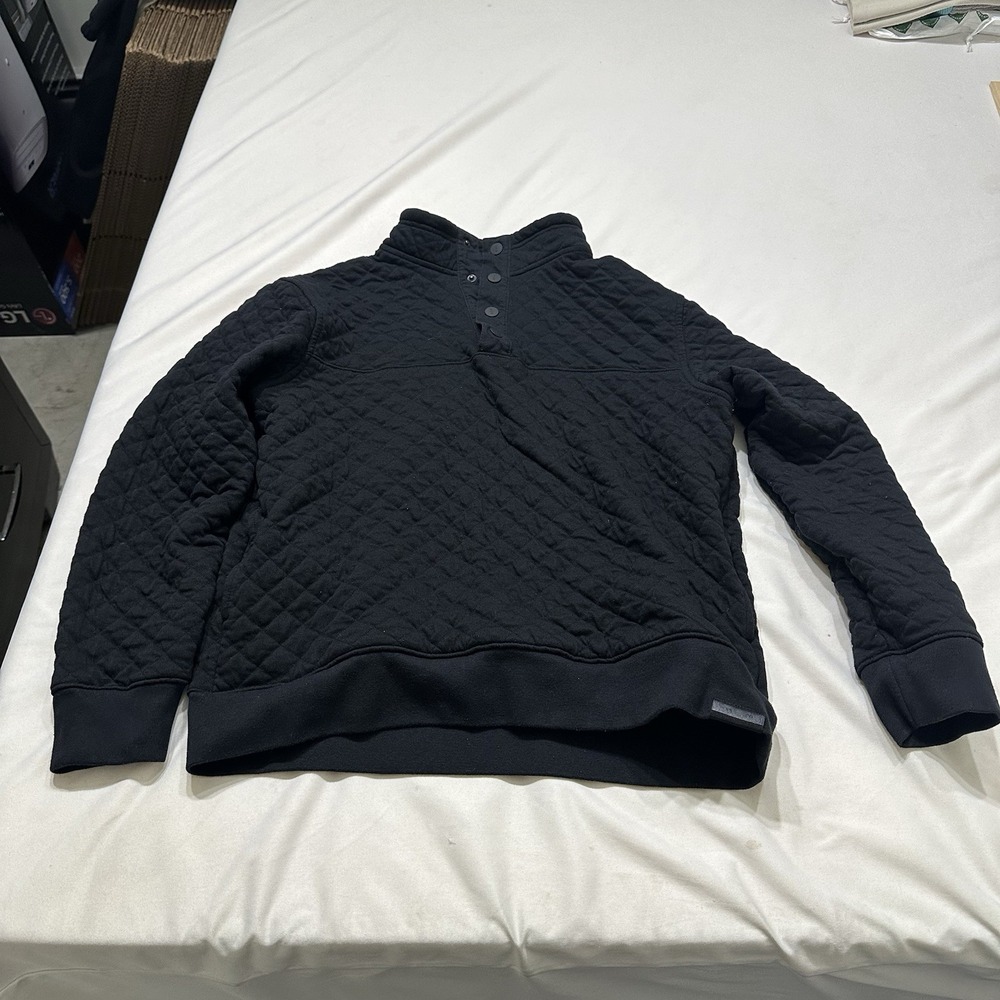 Kenneth Cole New York Men's 1/4 Zip Pullover - Black Size Medium